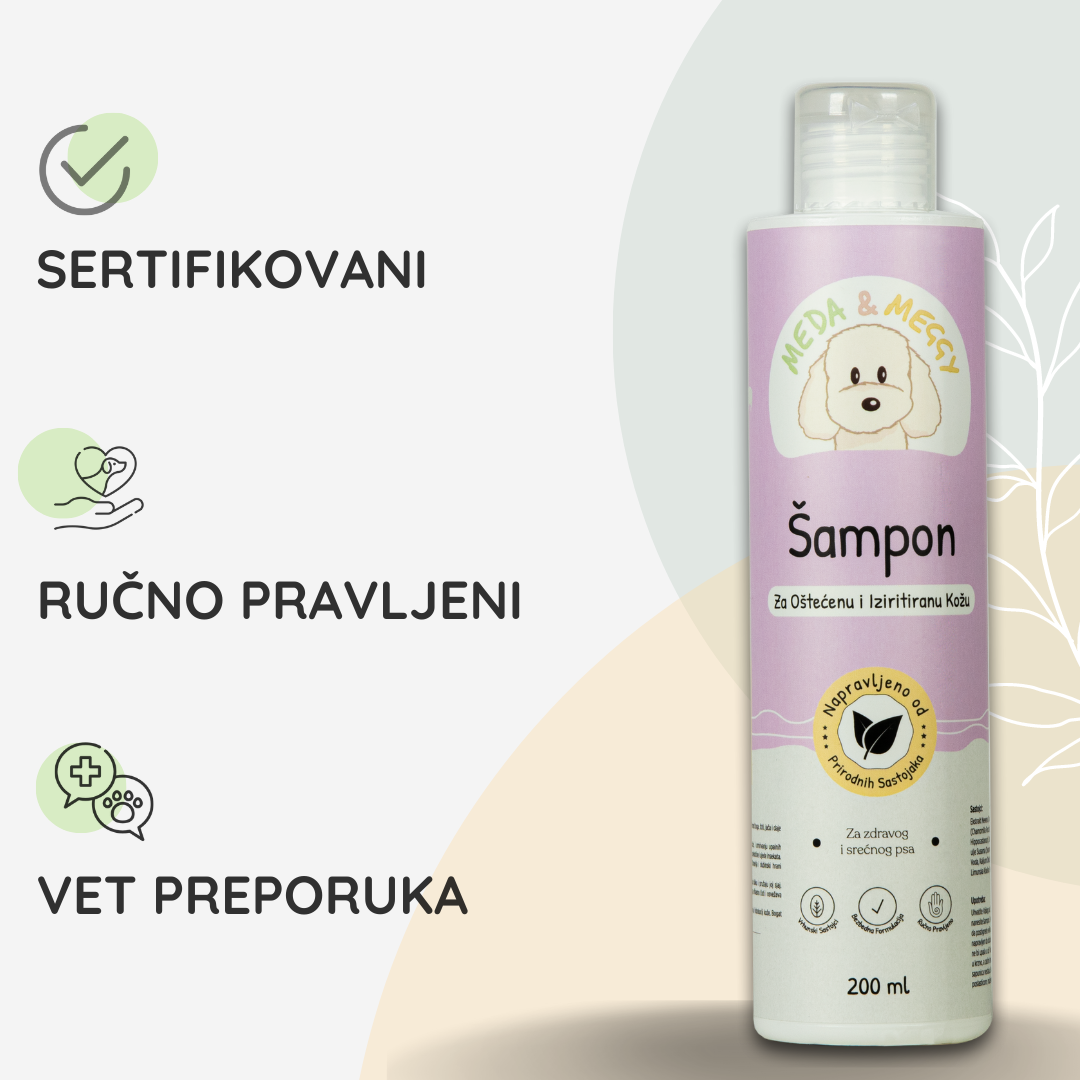 Šampon za pse | za Iziritiranu i Oštećenu Kožu